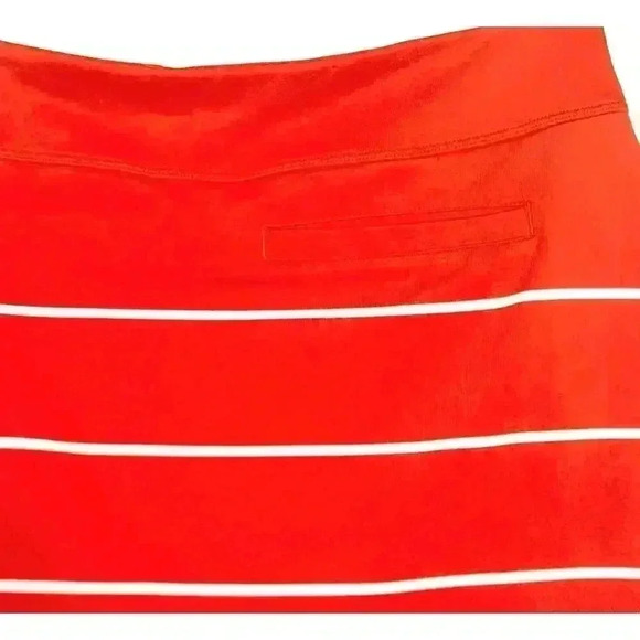 Nike Golf Dri-Fit Skort Orange/White Stripes Women’s L - Picture 4 of 9